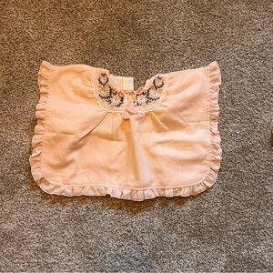Tommy Bahama Peach Baby‎ Shaw with Floral Embroidery